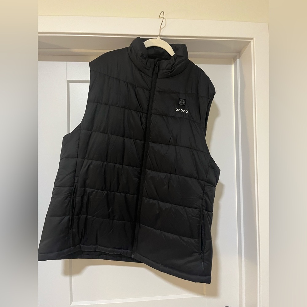 Ororo Black Puffer Heated Vest